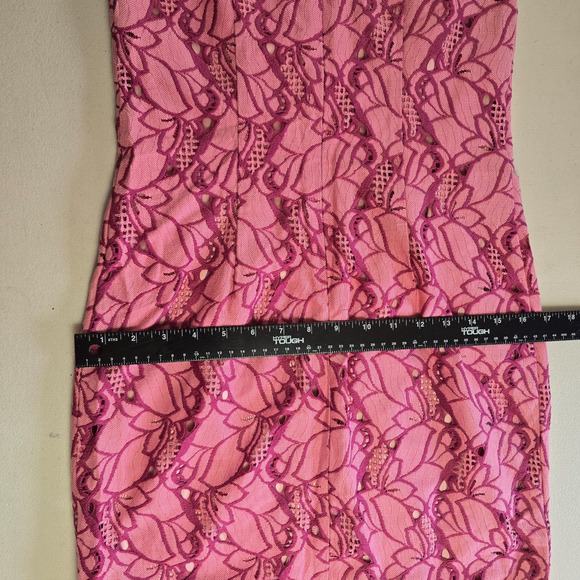 PIT Amsterdam Dress Women's 4 Pink Embroidered Sleeveless Mini Back Zipper NWT - Picture 10 of 14